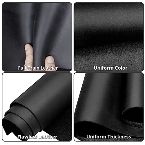 Muse Craft Flawless 12''X24'' 5-6oz Black Full Grain Cowhide Tool Leather - color: Black, size: 12''x24''