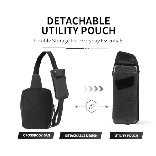 TULLIO Camera Bag Small Sling Crossbody Chest Pack for DSLR Mirrorless - color: Black Gray II, size: Small