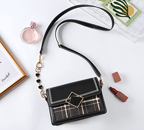 Anbys 2Pcs Bag Extender Chain Purse Strap Extenders for Handbags Purse Extender Chain Purse Strap Replacement Accessories Bag Charms (Black Heart/Moon) - color: black