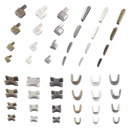 Coufce 12 Sets Metal Zipper Stopper Slider Replacement | Metal Zipper Latch Slider, Retainer Insertion Pin, For Jackets Coats, DIY Sewing, Size 10/8/5/3