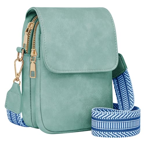 Fashion Small Crossbody Bags for Women Trendy Designer Cell Phone Purses - color: Lightblue