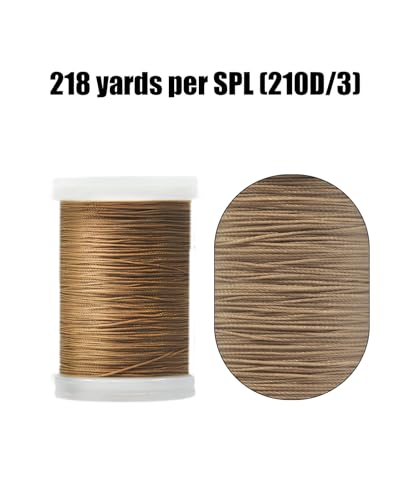 Heavy Duty Upholstery Thread,3 Spools Durable Bonded Nylon, High-Strength & Fade-Resistant, 218 Yds/Spool for Sewing Machines, Leather, Denim, DIY Crafts | Khaki - color: Khaki
