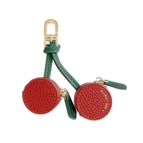 Cherry Bag Charm Cute Coin Purse Keychain Cherry Purse Charms for Handbags, Strawberry Coin Purse Keychain Gifts For Women - color: Red