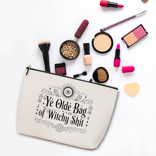 Witch Stuff Makeup Bag Witchy Cosmetic Bags for Women Portable Pouch Purse - color: Multicolor 1431