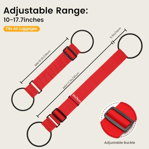 Adjustable Elastic Luggage Straps for Suitcase, Travel Bungee Straps | Multi-Purpose Compact Travel Accessory to Secure Extra Luggage Bags and Free Your Hands On Trips - color: Black, Gray, Rainbow