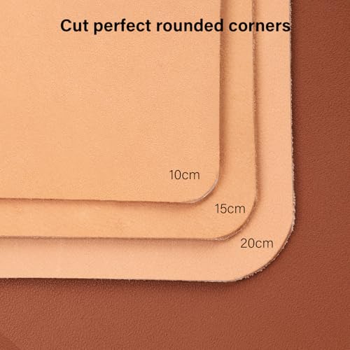 WUTA 5pcs Conner Punch Set,Black Carbon Steel Leather Craft Tools,Half-Round Leather Hole Punch Tool for Wallets, Strap Belts, Bags
