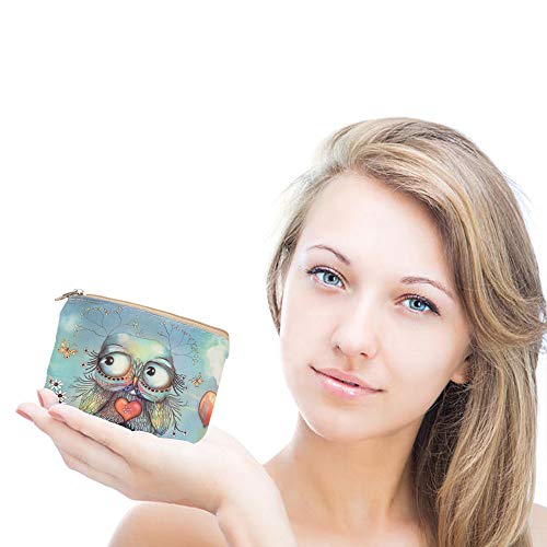 Women and Girls Cute Fashion Coin Purse Wallet Bag Change Pouch Key Holder - color: Balloon Owl