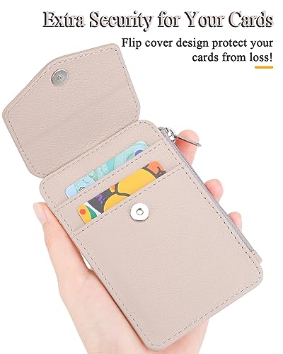 Teskyer ID Badge Holder with Lanyard, Lanyard Wallet, Lychee Beige - color: Lichee Beige, size: 3.1" x 4.7"