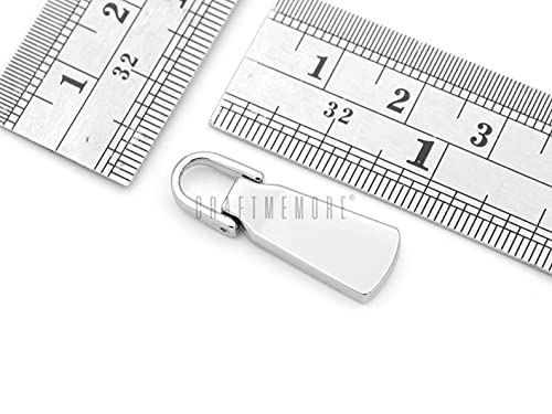 CRAFTMEMORE 4 pcs Zipper Pull Zip Puller Tap Slider Pull Tap Quality Metal Puller for Bag Purse Craft Sewing VT31 (3/4 Inch P316, Gunmetal) - style: Gunmetal