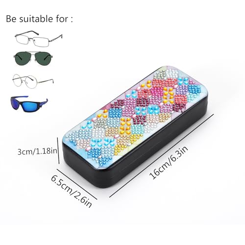 Leatrice 5D Diamond Art Kits for Adults Diamond Dots Eyeglasses Case - color: abstract h