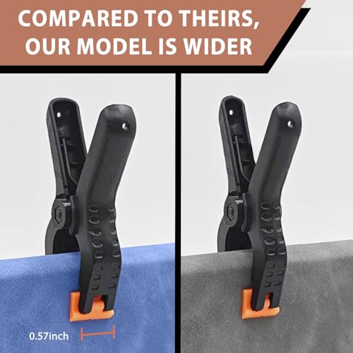 16 Pack Small Spring Clamps, 3.5 Inch Heavy Duty Clamps Backdrop Clips | Plastic Clips for Balloon Arch Backdrop, Craft, Woodworking, Photography, Durable Nylon Plastic Firmly Performance