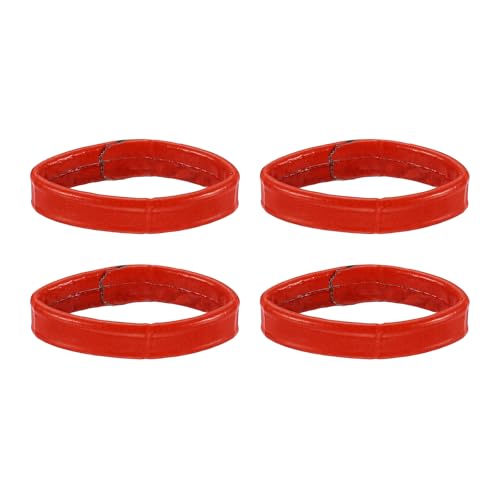 HARFINGTON Leather Watch Band Loops Replacement Watch Strap Holder Retainer Wristwatch Strap Fastener Rings for Wristband - color: Red, size: 22mm
