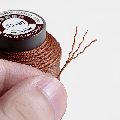 WUTA Waxed Thread Hand Sewing Needles Set Leather Stitching Supplies for Home Upholstery Leather Canvas Bags Sofa Furniture Canvas Repair and Sewing (White) - color: White