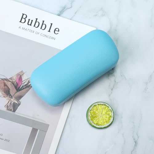 PERFECTSIGHT Sunglasses Case, Large Hard Shell Glasses Case, Cute PU Leather Protective Eyeglasses Case for Women Men - color: Blue