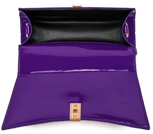 JHVYF Women Small Crossbody Bags Shoulder Bag Classic Satchel Handbags Ladies Cute Purses Satchels bag mini purse for women - color: Purple