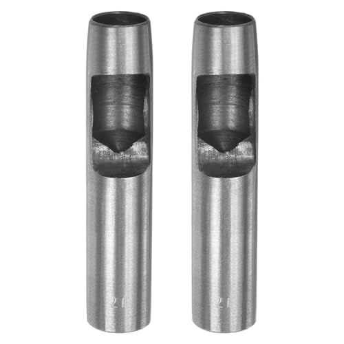 HARFINGTON 2pcs Hollow Punch for Leather 17mm Round Hole Punch Tool for Belt Puncher Carbon Steel Single Punch for Watch Belt Cut Leather Craft Rubber Paper Fabric Plastic Soft Material - size: 17mm
