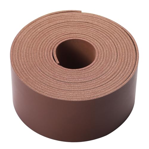 Picheng Faux Leather Straps 2 Inch Wide Leather Strip, 138 Inch Long Leather Belt Strips for DIY Craft, Hobby Workshop (Dark Brown-2 Inch) - color: Dark Brown, size: 2 Inch