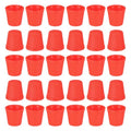 MECCANIXITY 30 Pcs Sewing Thimble Plastic, Sewing Thimble Finger Protector Finger Shield Fingertip for Quilting Craft Embroidery Accessories DIY Hand Working Sewing Tools, Red