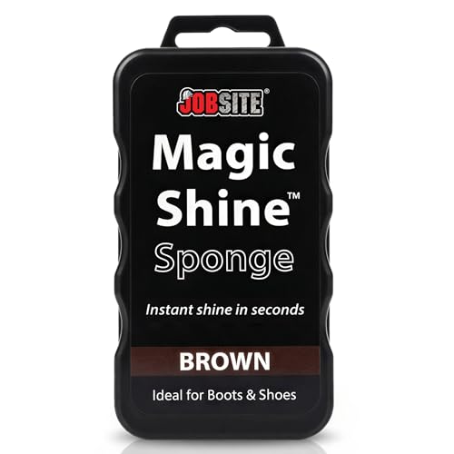 JobSite Instant Express Leather Boot & Shoe Shine Sponge - Brown - color: Brown - 1 Pack
