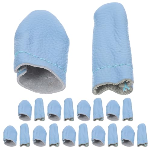 TEHAUX Felt Thimble Finger Protectors 20 Pcs Finger Cots for Sewing Knitting Embroidery Felting Breathable Soft Covers for Tips Flexible Hand Protection