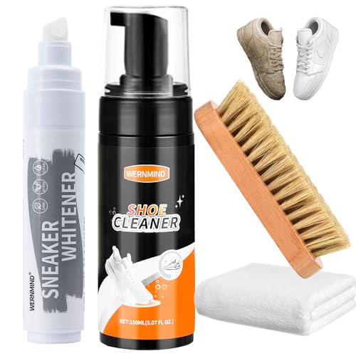 Sneaker Cleaner Kit Sole Bright Whitener Marker White Shoe Polish | Liquid Instantly Whitens Shoe Scuff Cover Restores,Sneaker,Leather, Canvas, Mesh,Rubber Sole Bright