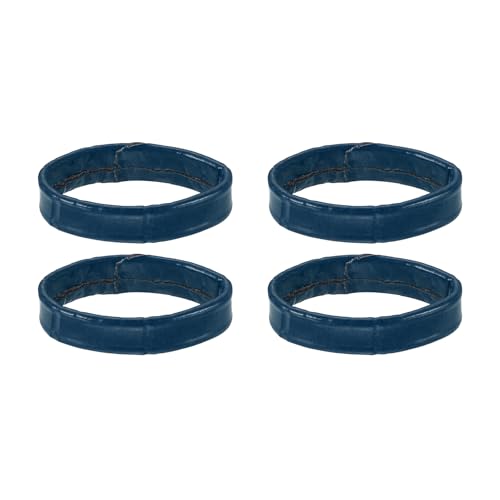 HARFINGTON Leather Watch Band Loops Replacement Watch Strap Holder Retainer Wristwatch Strap Fastener Rings for Wristband - color: Blue, size: 18mm
