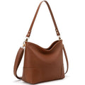 GEMIU Large Bucket Purse Shoulder Handbags Women Soft Leather Crossbody Bag | 2 Compartments, Capacity, 5 Pockets, Shoulder & Crossbody Straps, Soft, Occasions: Travel Trendy Casual - color: Brown