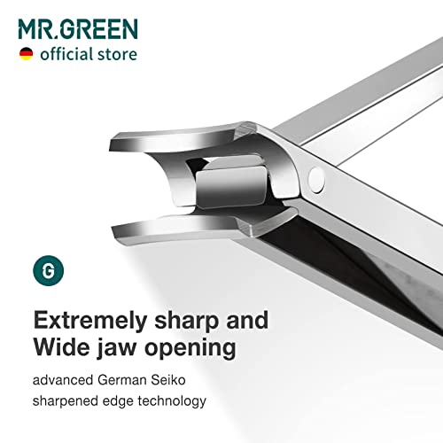 MR.GREEN Collapsible Nail Clippers Small and Thin Portable Travel Nail Scissors Cutter Stainless Steel Manicure Tools with Nail Files (Orange Leather Case+ Iron Box) Multicoloured - size: Orange Leather Case + Iron Box
