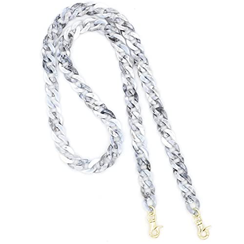 Aumey Clear White Black Brown Acrylic Chain Clutch Purse Strap Handles Bag Handbag Purse Replacement Chains 40 Inches - color: multicolored4