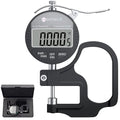 Neoteck Digital Thickness Gauge 0.5inch/12.7mm,0.0005inch/0.01mm Accuracy | Thickness Meter with LCD Display, Inch/MM Conversion ,One-Hand Quick Press for Leather Paper Fabric Film -Black - color: Silver-black, size: 0-0.5"/0.0005"