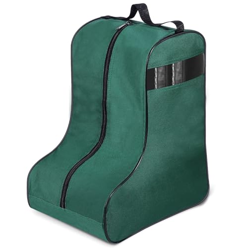 1 Pc Boot Bags for Cowboy Boots Portable Storage Bag for Travel Long Tube Shoes Bags Men Tall Shoe with Handle for Home (Dark Green) - color: Dark Green