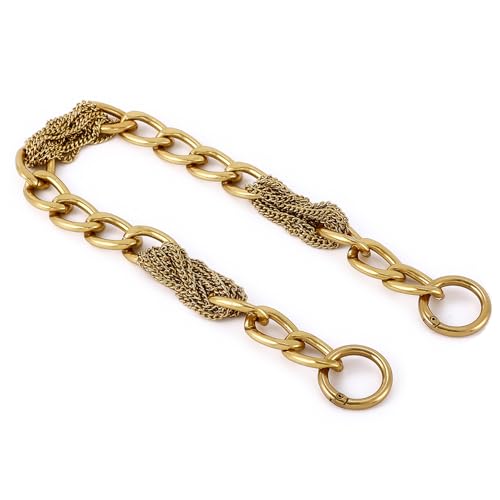 Yichain Classy Metal Tassels Bag Chains Purse Handles Shoulder Strap Replacement Charms Accessories (Antique Gold Small 17'') - color: Antique Gold Small 17''