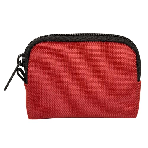 Manhattan Portage CORDURA® Coin Purse With Zipper Closure Pouch Eclectic Colors Credit Card ID Card Jewelry Keys Water Resistant Gift Everyday Carry - color: Red