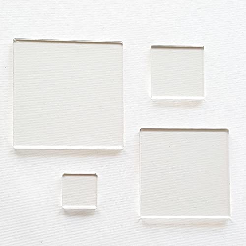 25 Acrylic Square Clear (Select Size) (2.0") - size: 2.0"