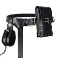 Renaissance Belt Pouch Medieval Pirate Costume Accessories Set for Cosplay | Viking Faux Leather Waist Bag, Skirt Hike Clips, Perfect for Women and Men Ren Faire, LARP, Fantasy, Halloween - color: Black-M