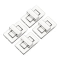M METERXITY 4Pcs Purse Twist Lock (1.26 x 0.79 Inches, Silver)- Rectangular Purse Closure Twist Turn Lock Clasp Metal Clip Hardware Apply to DIY Handbag/Purse/Wallet/Leather Craft - color: Silver, size: 1.26 x 0.79"
