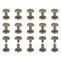 uxcell 30Pack Brass Chicago Screws, 8x10mm Flat Head Screw Back Binding Post Nail Stud Rivets for DIY Leather Craft Belt Strap, Bronze - color: Bronze, size: 8x10mm