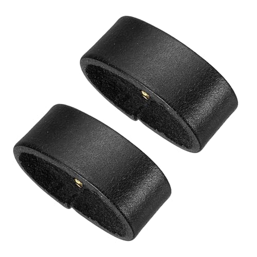 PATIKIL Leather Loop Keeper, Leather Loops Belt Keeper Loops Retainer Straps Replacement, - color: Black, size: 1.2"/1.3"