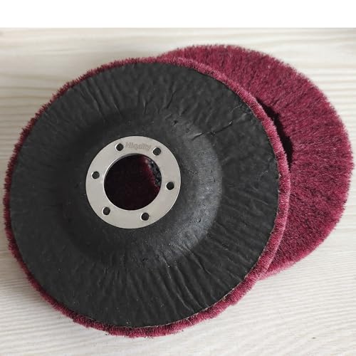 10Pcs 4 1/2" x 7/8" Non-Woven Flap Disc Polishing Grinding Wheel,Scouring pad Buffing Wheels for Angle Grinder,Flap Discs for Power-Operated Grinders - style: red
