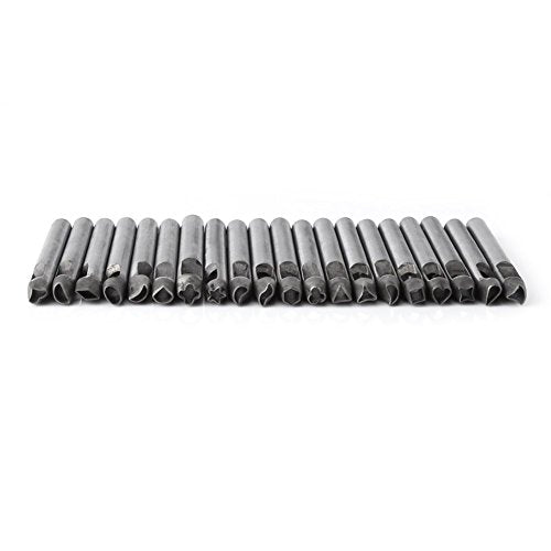 Leather Punch Tool Set 6mm 20pcs Flower Pattern Tools for Wallet Belt Decoration Carbon Steel Craft Kit for DIY Leathercraft Projects