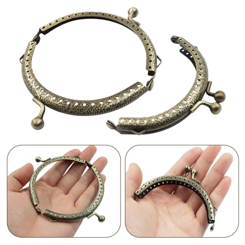 Rierdge 12 PCS Metal Purse Frame | Purse Clasp Frame, For DIY Purses, Clutches & Wallets