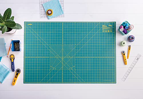 OLFA 24x36" Self-Healing Rotary Cutting Mat (RM-MG) - Double-Sided, Green