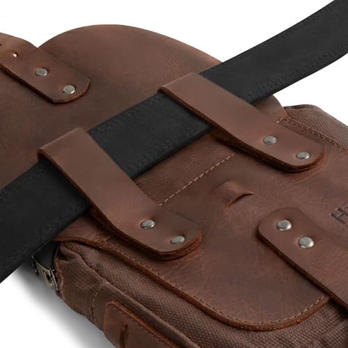 Hide & Drink, Survival Camping Pouch, Belt Loop, Rustic and Handy Tool Bag, Weather Resistant Outdoor Accessories, Traveling Essentials, Waxed Canvas, Handmade - color: Honey Bourbon