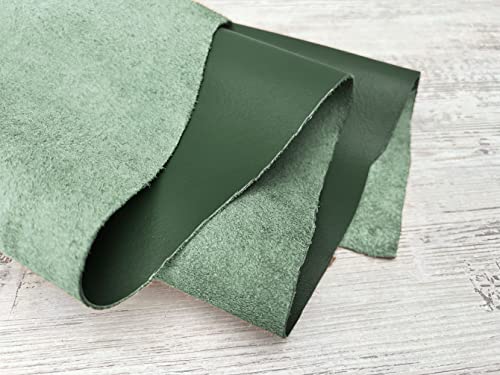 Dark Green 36x36 Inch Genuine Leather Pieces Real Cowhide Full Grain Sheets for Crafting Leatherworking Leathercraft Repair Crafts Offcuts TPS13526 - color: 1 Piece of 36x36 Inch (Dark Green)