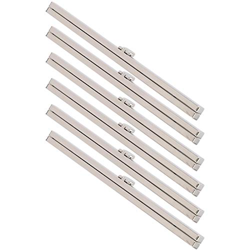 Metal Purse Frame Kiss Clasp Lock Durable Bag Closure for DIY Sewing Iron Silver 7.5 Inch 6 Pack - color: Silver