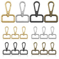 16pcs Swivel Clasps 3/4” D Ring Lobster Claw Clasps Metal Swivel Snap Hooks Push Gate Snap Hooks Trigger Clips for DIY Crafts Keychain Handbag Making(4 Colors, 2cm Inside Diameter) - color: 16pcs,3/4”