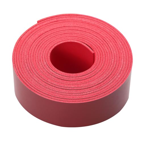 Picheng Faux Leather Strap for Crafts: 1 Inch Wide 138" Long Leather Strips - color: Big Red, size: 1 Inch