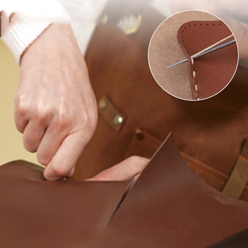 3 Pack Scratch Awl Tool with Wooden Handle with Wooden Handle Sewing Awl Gourd Shape Pin Punching for Leather Punch Hole Craft Repair Shoes Sewing Crochet DIY Handmade Stitch