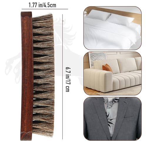 100% Horsehair Brush Professional Premium Horsehair Shoe Dauber Applicators for Leather Shoes Boots Coats Purses Soft Horsehair with Wooden Handle for Grip Leather Shine Polish (7" Brush 2pcs) - style: 7" Brush 2pcs