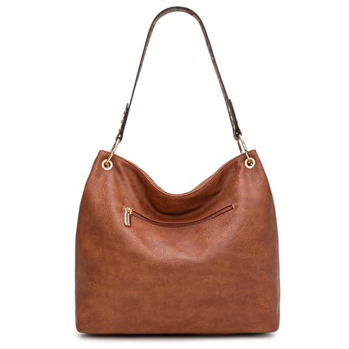 Purses for Women Hobo Bags Slouchy Shoulder Bag Tote Handbags | Stylish for Everyday Use, Zip-top Closure, Back Anti-theft Pocket, 3 Inner Pockets, Comfortable Wide Strap for Dating Errands - color: Z-brown Leopard